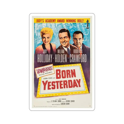 Born Yesterday 1950 Movie Poster STICKER Vinyl Die-Cut Decal - The Sticker Space