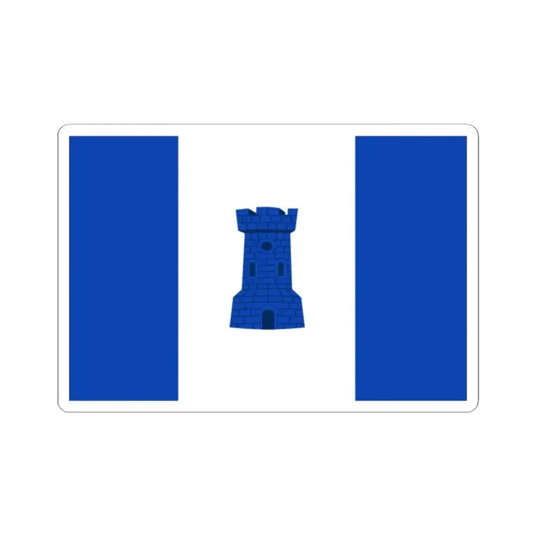 Bornem vlag (Belgium) STICKER Vinyl Kiss-Cut Decal 2 Inch White - The Sticker Space