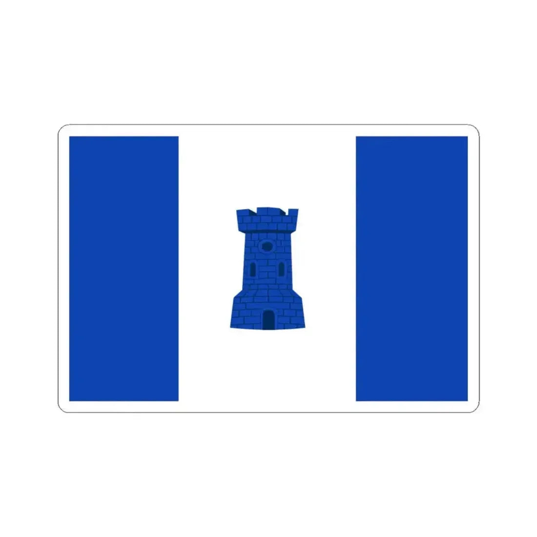 Bornem vlag (Belgium) STICKER Vinyl Kiss-Cut Decal 3 Inch White - The Sticker Space