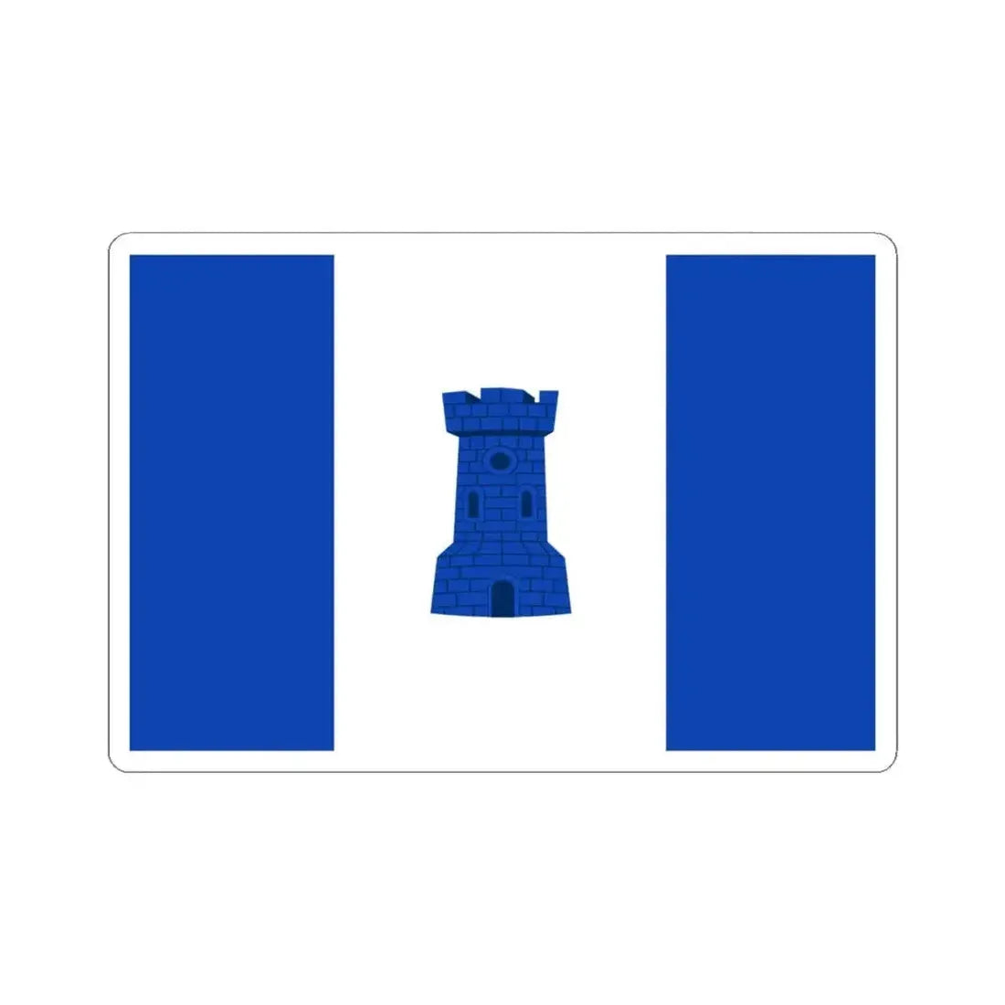 Bornem vlag (Belgium) STICKER Vinyl Kiss-Cut Decal 4 Inch White - The Sticker Space