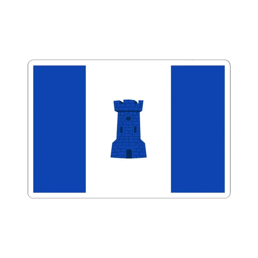 Bornem vlag (Belgium) STICKER Vinyl Kiss-Cut Decal 6 Inch White - The Sticker Space