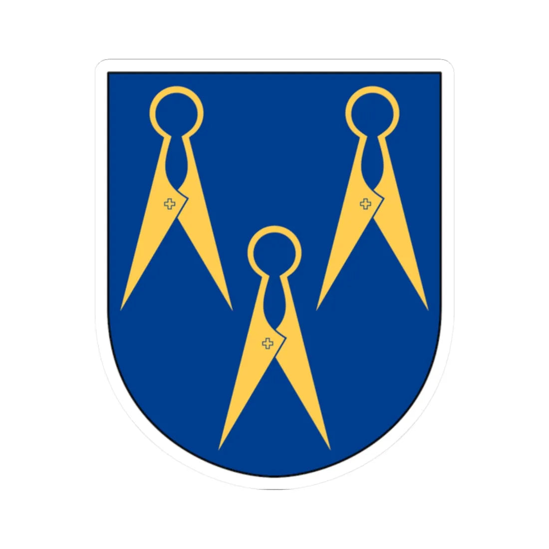 Borås Heraldiska Förening vapen (Sweden) (Coat of Arms) STICKER Vinyl Kiss-Cut Decal 2 Inch White - The Sticker Space