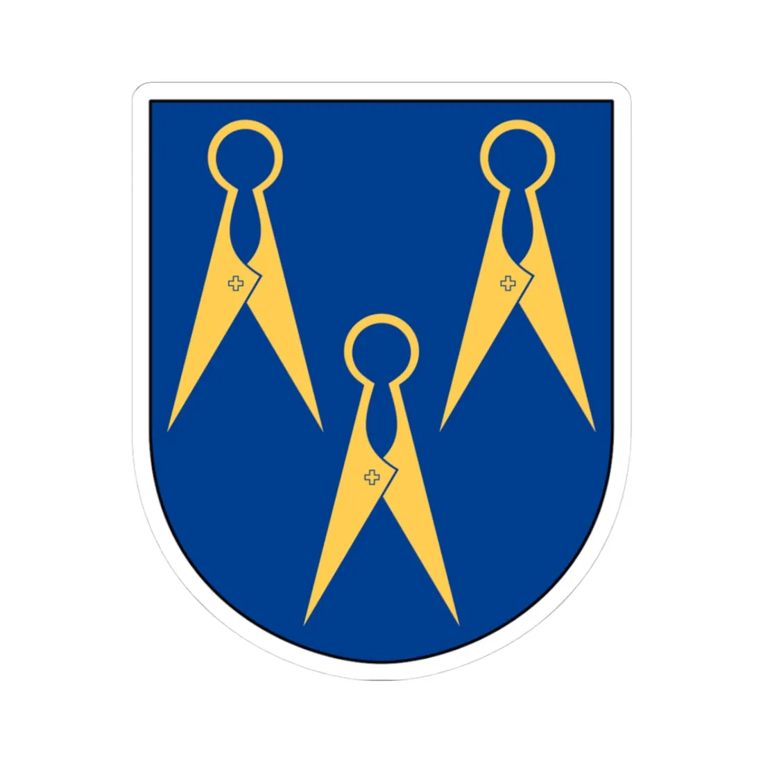 Borås Heraldiska Förening vapen (Sweden) (Coat of Arms) STICKER Vinyl Kiss-Cut Decal 3 Inch White - The Sticker Space
