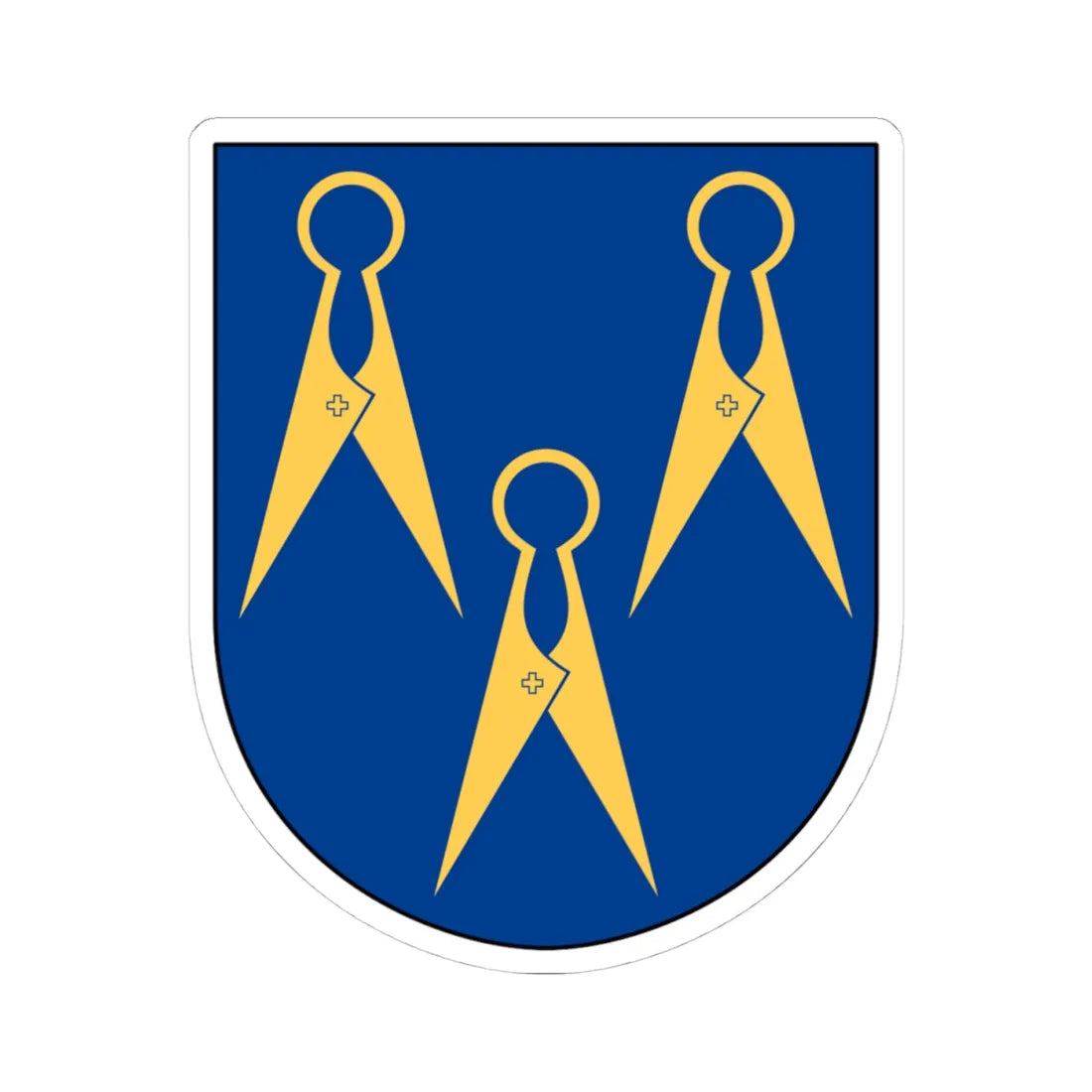 Borås Heraldiska Förening vapen (Sweden) (Coat of Arms) STICKER Vinyl Kiss-Cut Decal 4 Inch White - The Sticker Space