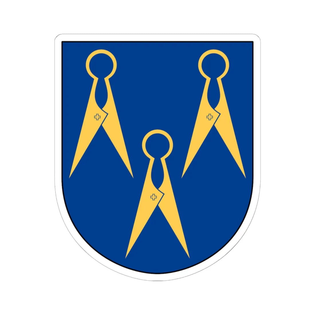 Borås Heraldiska Förening vapen (Sweden) (Coat of Arms) STICKER Vinyl Kiss-Cut Decal 6 Inch White - The Sticker Space