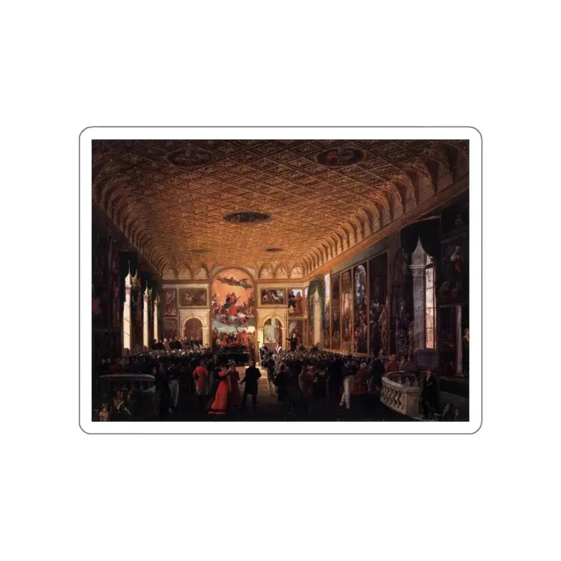 BORSATO, Giuseppe - Commemoration of Canova in the Scuola Grande della Carit (Artwork) STICKER Vinyl Die-Cut Decal White Die-Cut 3 Inch - The Sticker Space