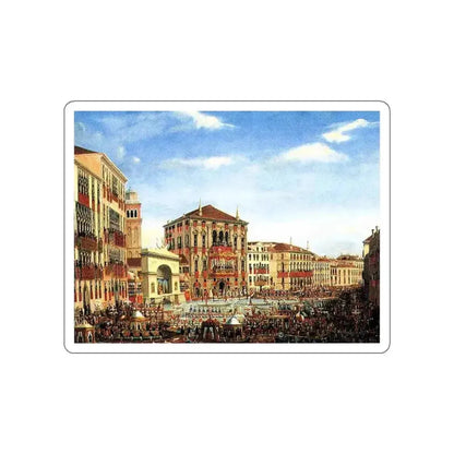 BORSATO, Giuseppe - Napoleon I Presiding over a Regatta in Venice in 1807 (Artwork) STICKER Vinyl Die-Cut Decal White Die-Cut 5 Inch - The Sticker Space