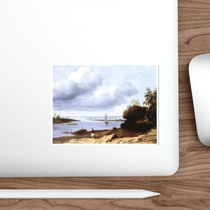 BORSSUM, Anthonie van - Extensive River View with a Horseman (Artwork) STICKER Vinyl Die-Cut Decal-The Sticker Space