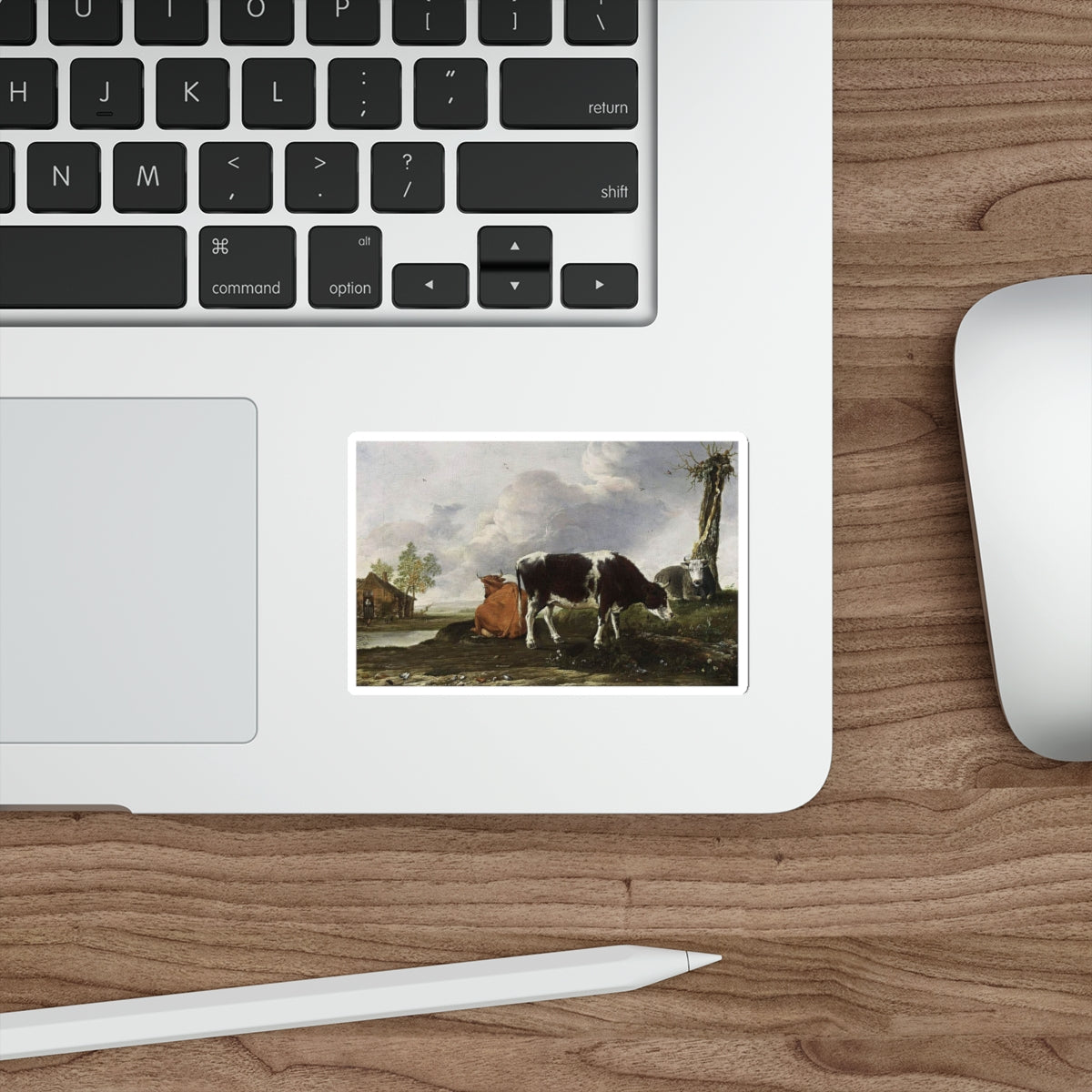 BORSSUM, Anthonie van - Landscape with Cows (Artwork) STICKER Vinyl Die-Cut Decal-The Sticker Space