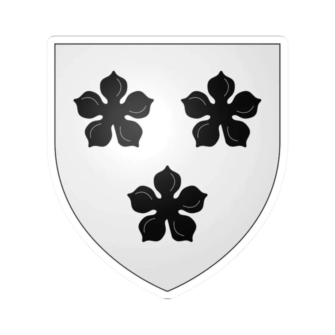Borthwick arms (Scotland) (Coat of Arms) STICKER Vinyl Kiss-Cut Decal 2 Inch White - The Sticker Space