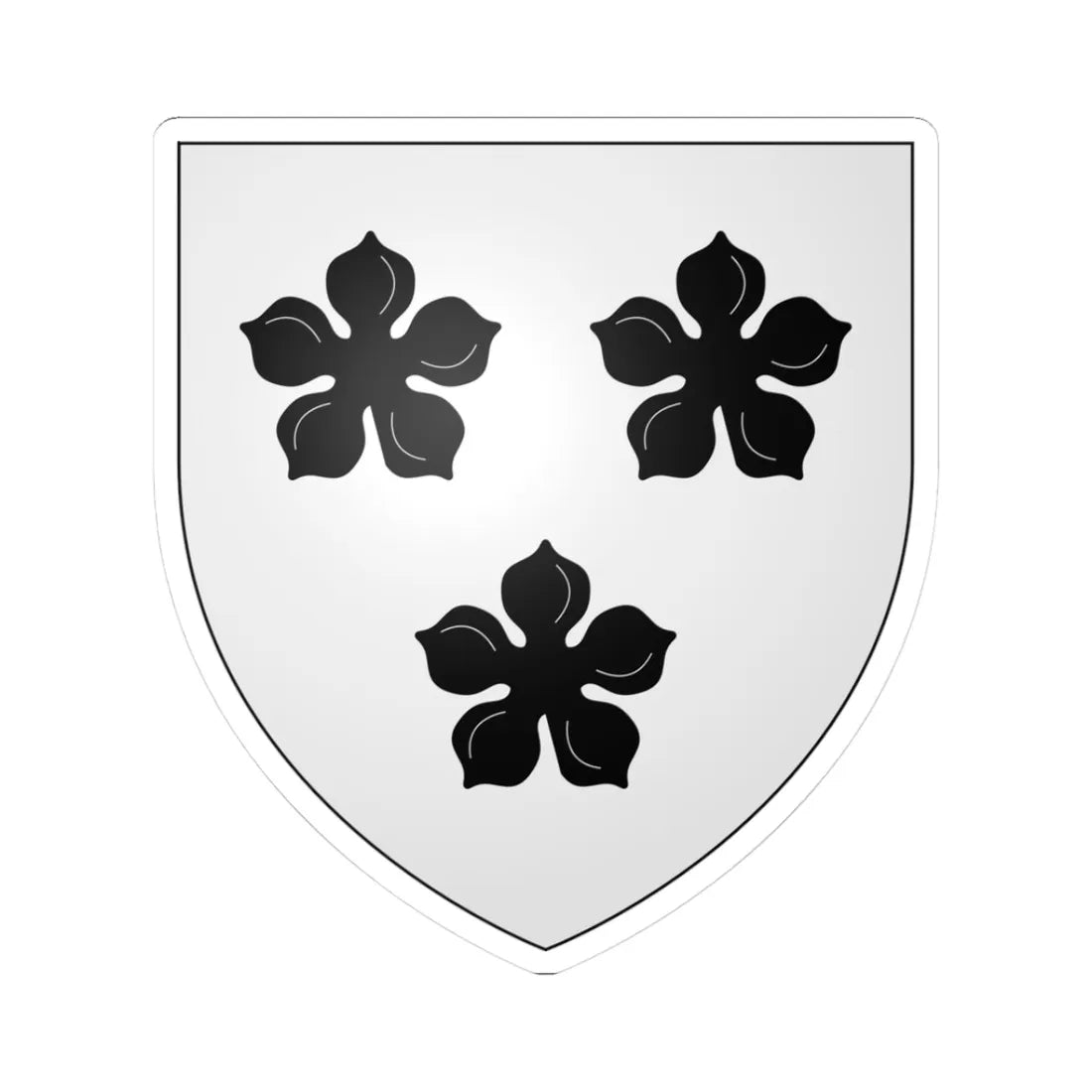 Borthwick arms (Scotland) (Coat of Arms) STICKER Vinyl Kiss-Cut Decal 3 Inch White - The Sticker Space