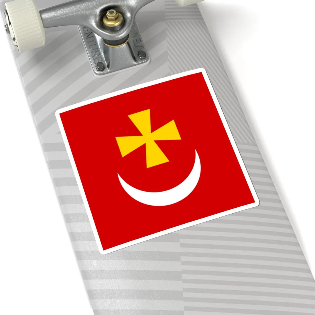 Borzna flag (Ukraine) STICKER Vinyl Kiss-Cut Decal - The Sticker Space