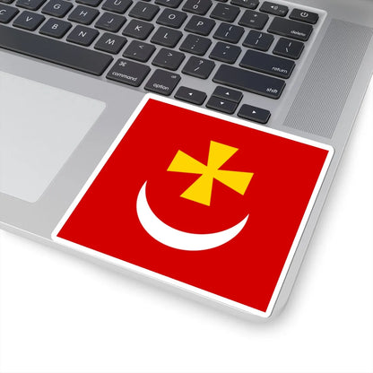 Borzna flag (Ukraine) STICKER Vinyl Kiss-Cut Decal - The Sticker Space