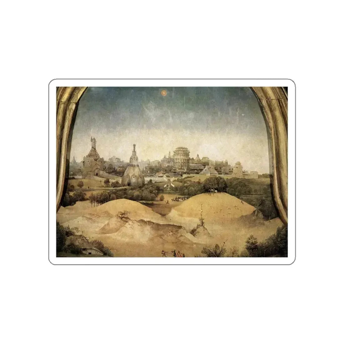 BOSCH, Hieronymus - Adoration of the Magi (detail)6 (Artwork) STICKER Vinyl Die-Cut Decal White Die-Cut 4 Inch - The Sticker Space