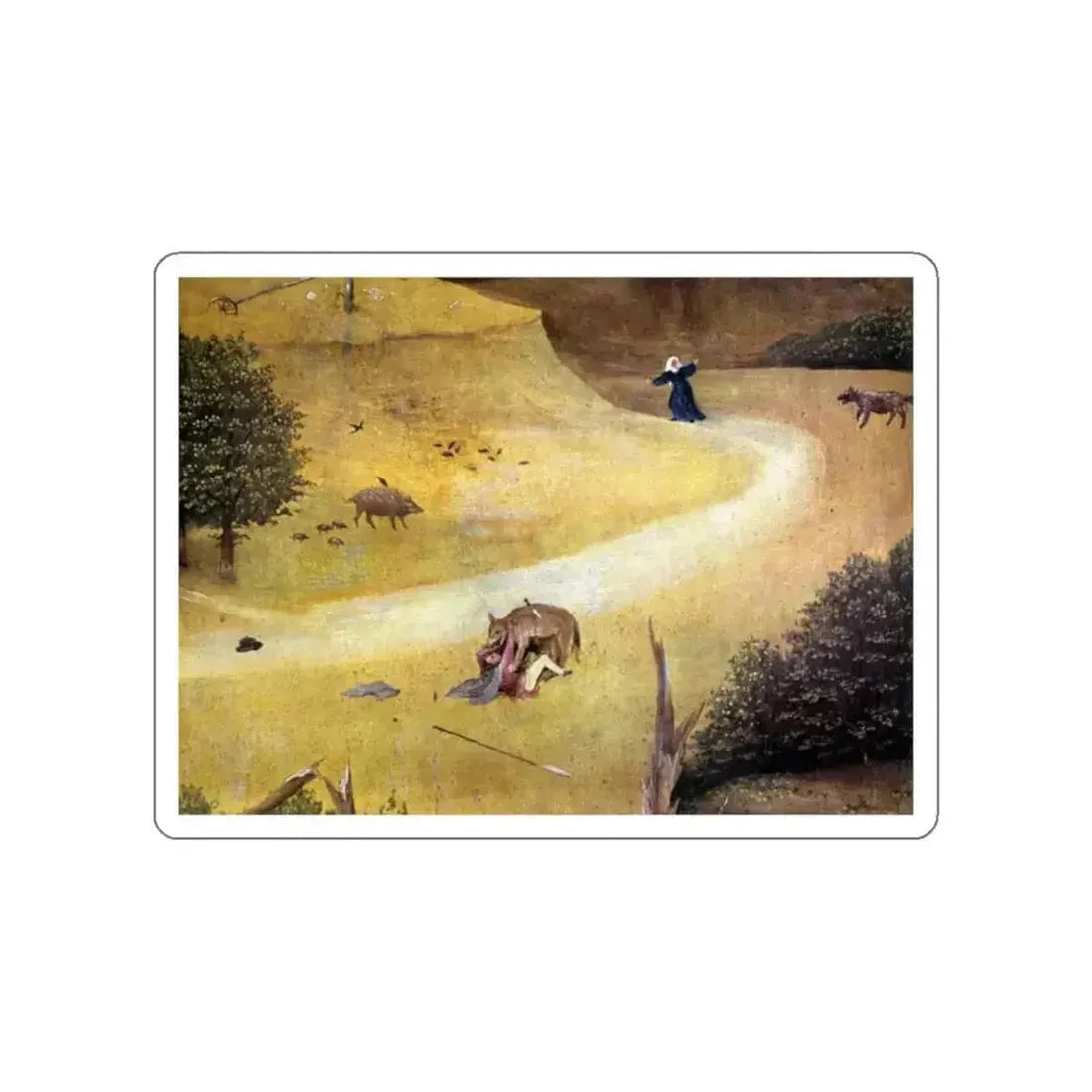 BOSCH, Hieronymus - St Agnes with the Donor (right wing, detail) (Artwork) STICKER Vinyl Die-Cut Decal - The Sticker Space