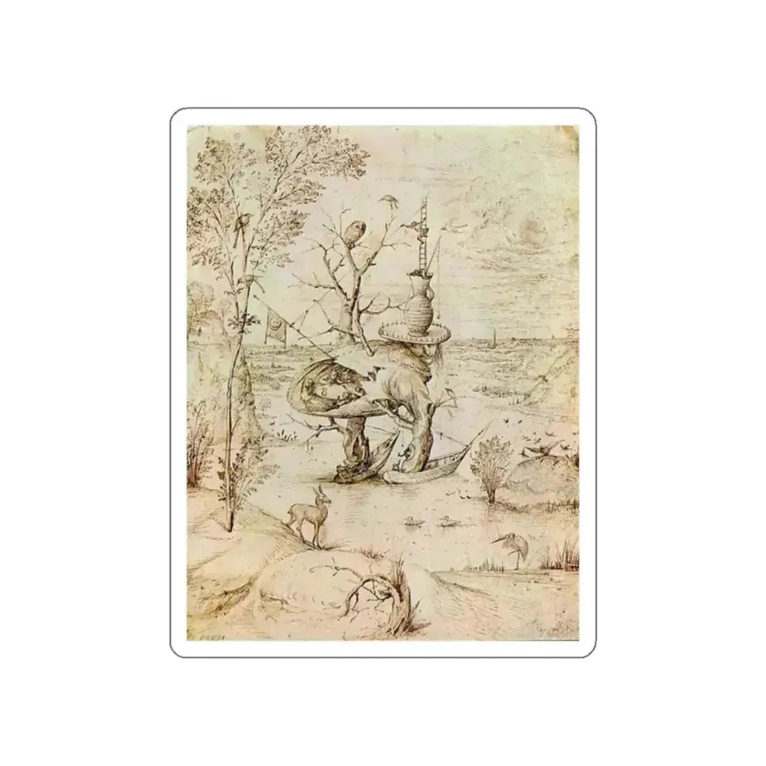 BOSCH, Hieronymus - The Man-Tree (Artwork) STICKER Vinyl Die-Cut Decal - The Sticker Space