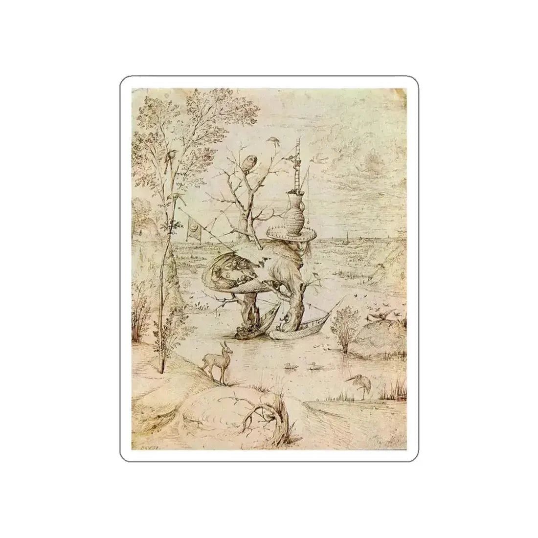 BOSCH, Hieronymus - The Man-Tree (Artwork) STICKER Vinyl Die-Cut Decal - The Sticker Space