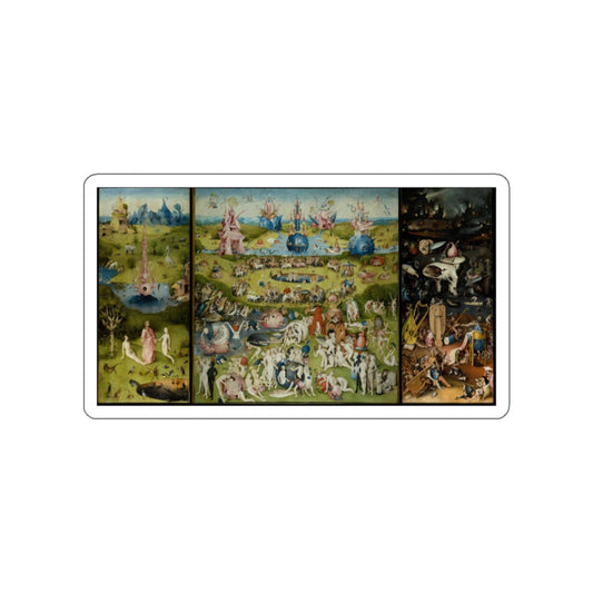 BOSCH, Hieronymus - Triptych of Garden of Earthly Delights (Artwork) STICKER Vinyl Die-Cut Decal-White-The Sticker Space