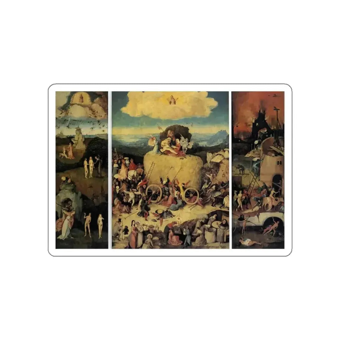 BOSCH, Hieronymus - Triptych of Haywain (Artwork) STICKER Vinyl Die-Cut Decal - The Sticker Space