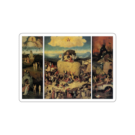 BOSCH, Hieronymus - Triptych of Haywain (Artwork) STICKER Vinyl Die-Cut Decal-White-The Sticker Space