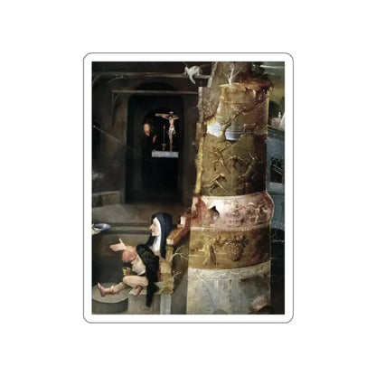 BOSCH, Hieronymus - Triptych of Temptation of St Anthony (detail)5 (Artwork) STICKER Vinyl Die-Cut Decal White Die-Cut 2 Inch - The Sticker Space