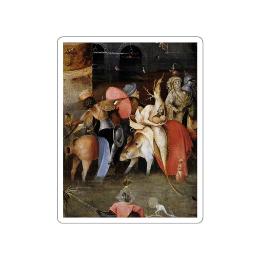 BOSCH, Hieronymus - Triptych of Temptation of St Anthony (detail)3 (Artwork) STICKER Vinyl Die-Cut Decal-White-The Sticker Space