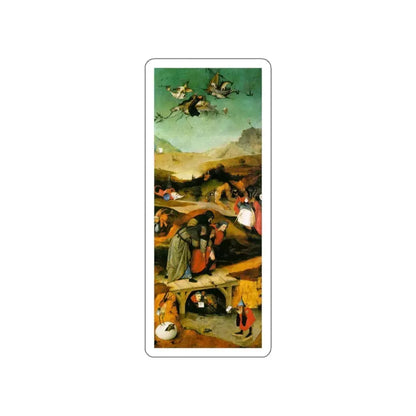 BOSCH, Hieronymus - Triptych of Temptation of St Anthony (left wing)1 (Artwork) STICKER Vinyl Die-Cut Decal White Die-Cut 3 Inch - The Sticker Space