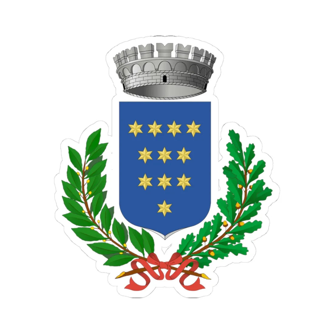 Bosnasco-Stemma (Italy) (Coat of Arms) STICKER Vinyl Kiss-Cut Decal 3 Inch White - The Sticker Space