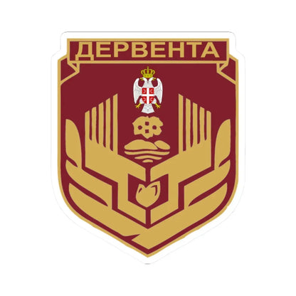 Дервента грб (Bosnia and Herzegovina) (Coat of Arms) STICKER Vinyl Kiss-Cut Decal 2 Inch White - The Sticker Space