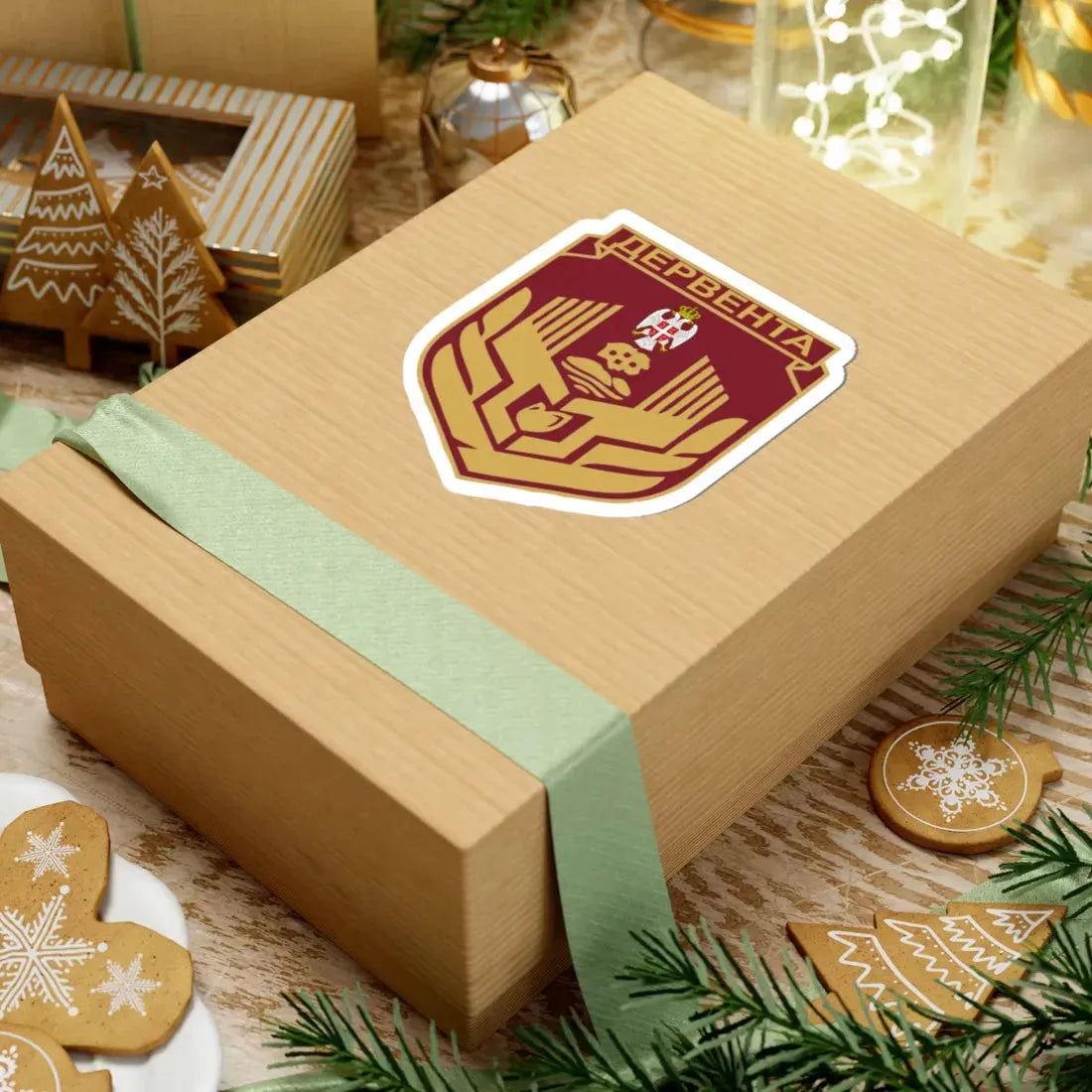 Дервента грб (Bosnia and Herzegovina) (Coat of Arms) STICKER Vinyl Kiss-Cut Decal - The Sticker Space