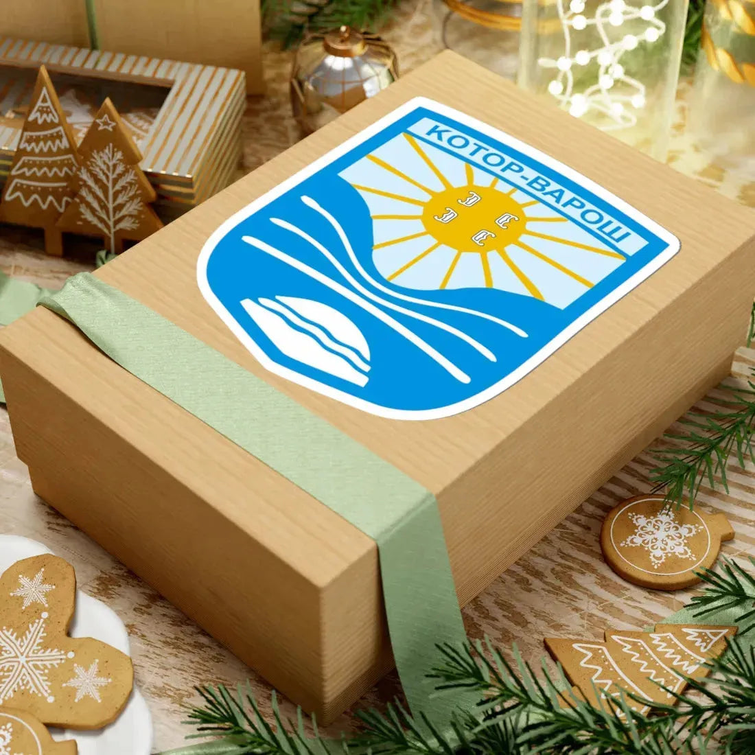 Котор-Варош грб (Bosnia and Herzegovina) (Coat of Arms) STICKER Vinyl Kiss-Cut Decal - The Sticker Space