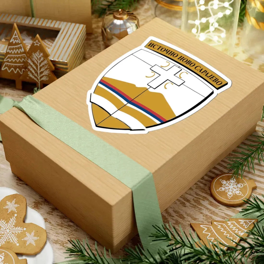 Источно Ново Сарајево грб (Bosnia and Herzegovina) (Coat of Arms) STICKER Vinyl Kiss-Cut Decal - The Sticker Space