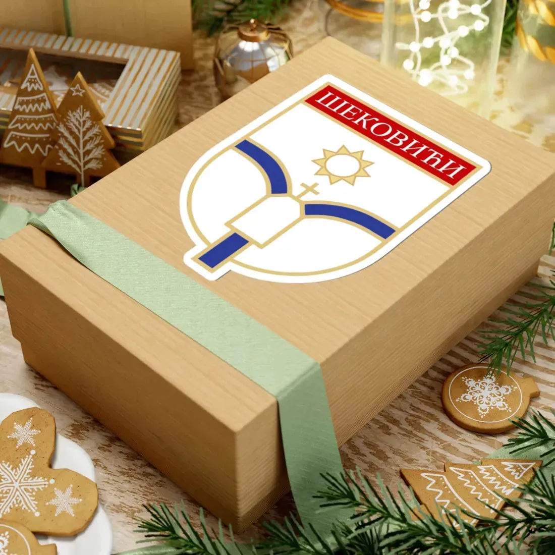 Шековићи грб (Bosnia and Herzegovina) (Coat of Arms) STICKER Vinyl Kiss-Cut Decal - The Sticker Space