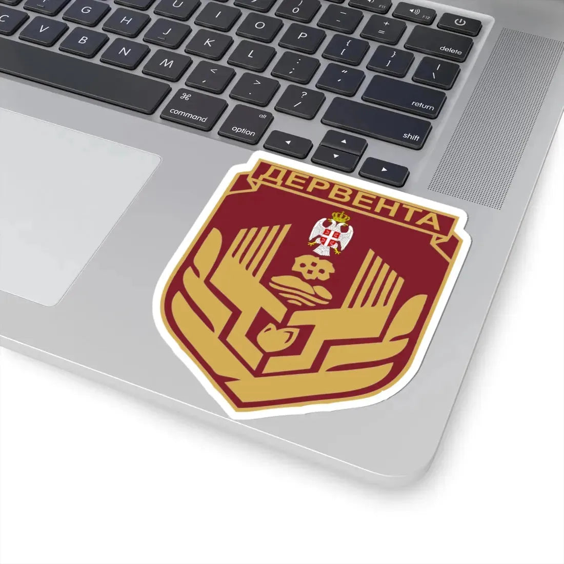 Дервента грб (Bosnia and Herzegovina) (Coat of Arms) STICKER Vinyl Kiss-Cut Decal - The Sticker Space