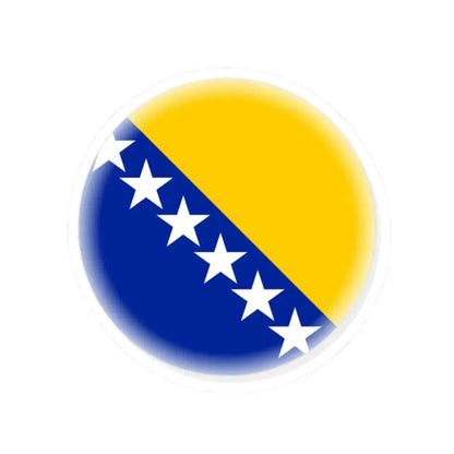 Bosnia and Herzegovina roundel (Bosnia and Herzegovina) STICKER Vinyl Kiss-Cut Decal 2 Inch White - The Sticker Space