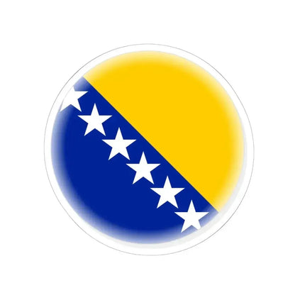 Bosnia and Herzegovina roundel (Bosnia and Herzegovina) STICKER Vinyl Kiss-Cut Decal 6 Inch White - The Sticker Space