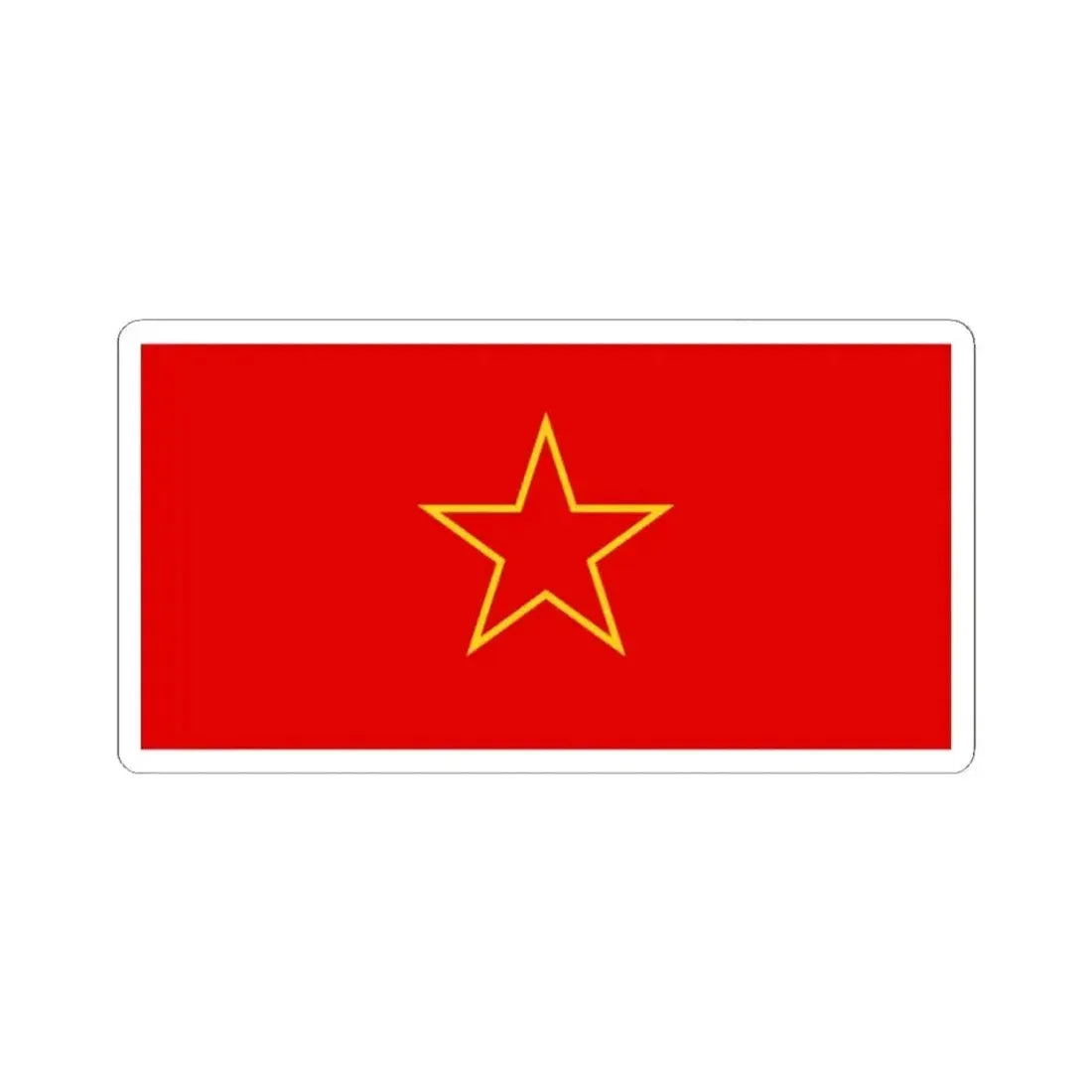 Bosnian-Herzegovinian Partisans flag (Bosnia and Herzegovina) STICKER Vinyl Kiss-Cut Decal 2 Inch White - The Sticker Space