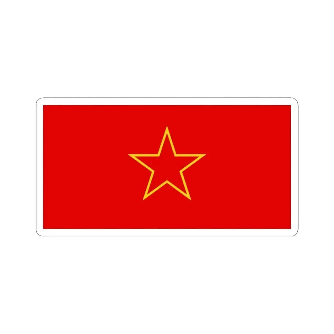 Bosnian-Herzegovinian Partisans flag (Bosnia and Herzegovina) STICKER Vinyl Kiss-Cut Decal 3 Inch White - The Sticker Space