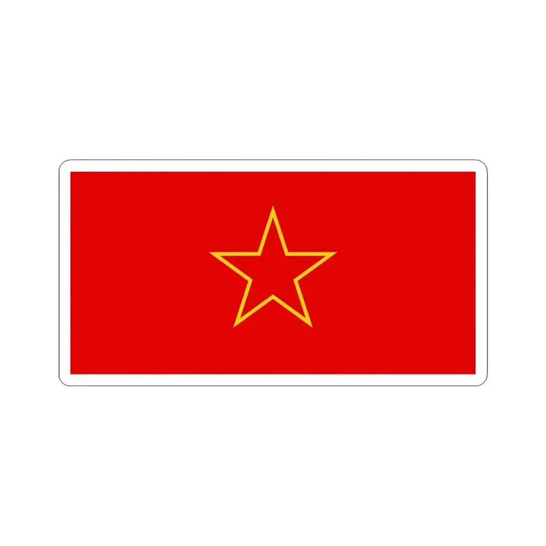 Bosnian-Herzegovinian Partisans flag (Bosnia and Herzegovina) STICKER Vinyl Kiss-Cut Decal 6 Inch White - The Sticker Space