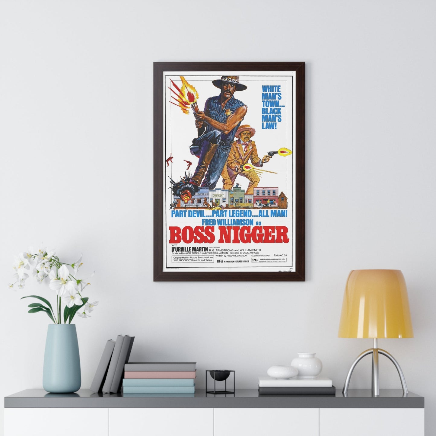 BOSS NIGGER 1974 - Framed Movie Poster-The Sticker Space