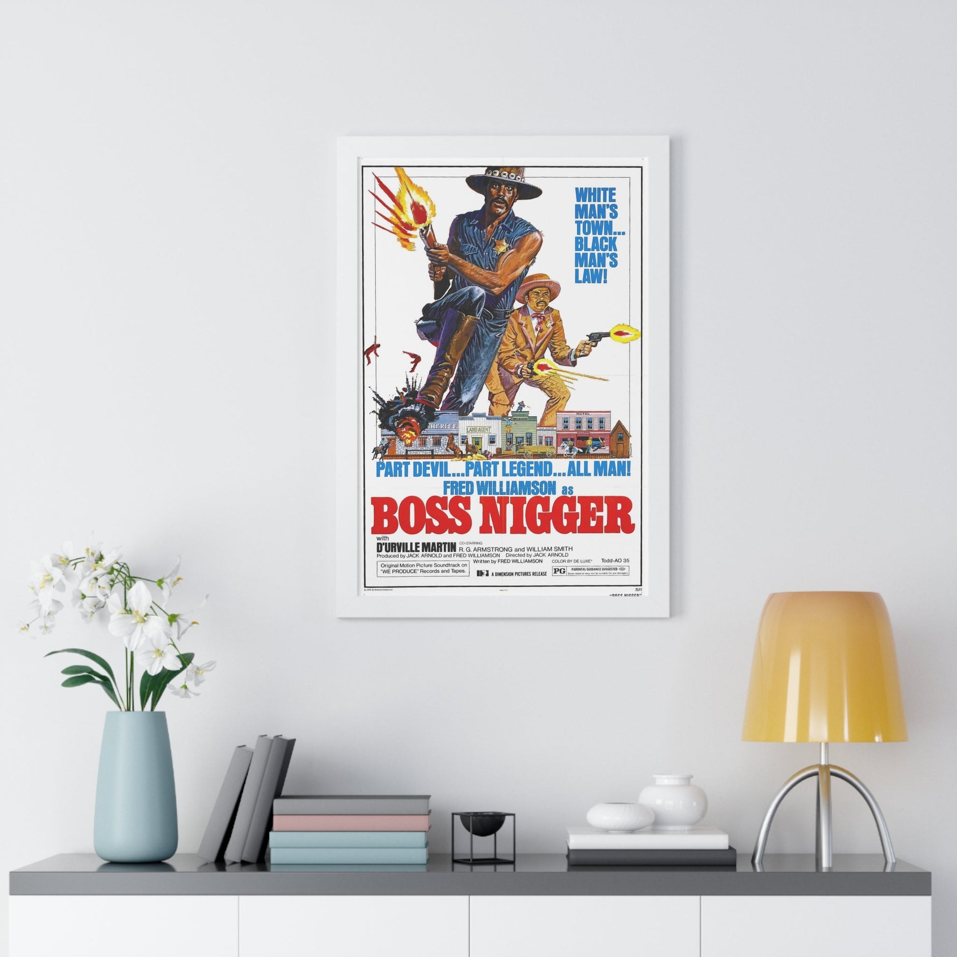 BOSS NIGGER 1974 - Framed Movie Poster-The Sticker Space