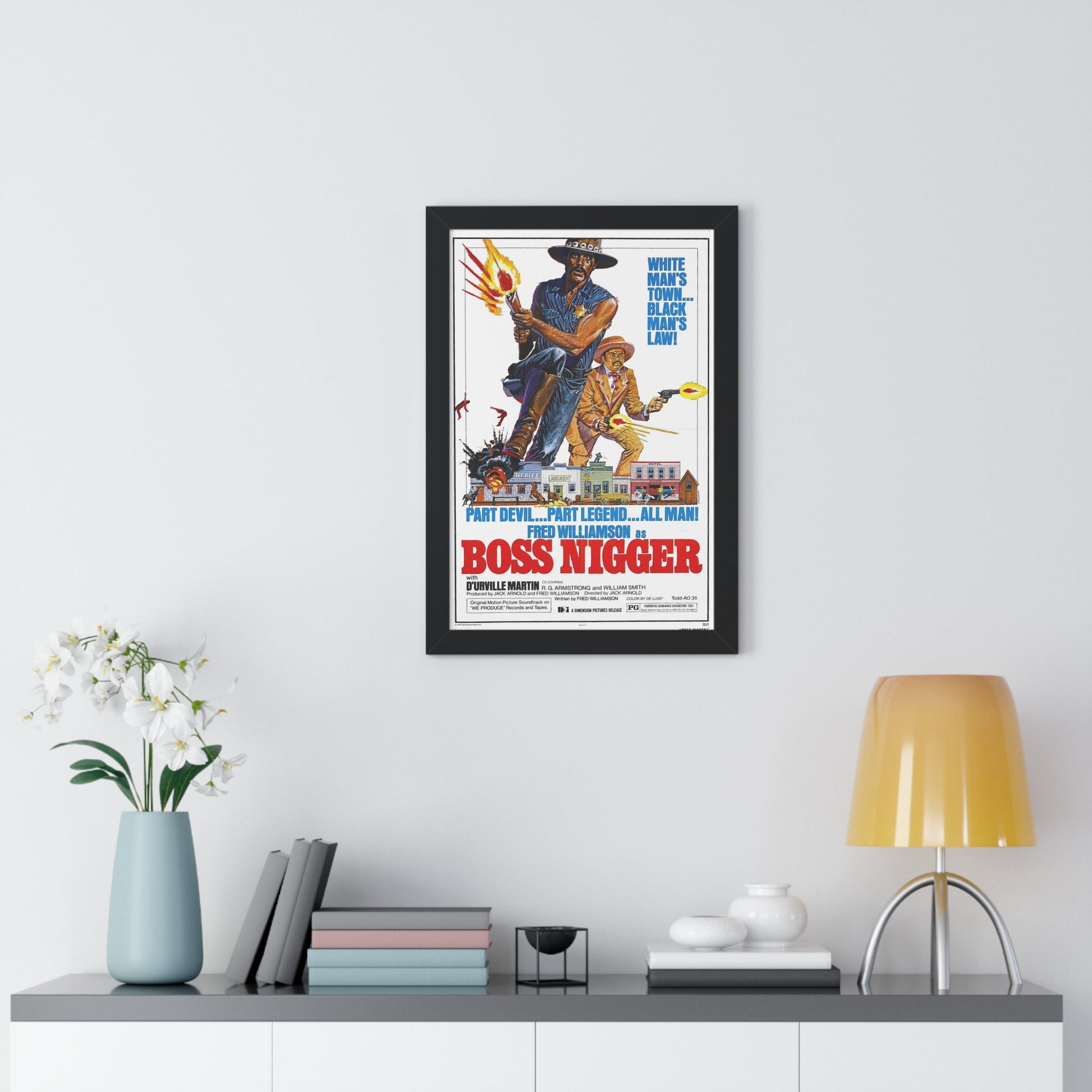 BOSS NIGGER 1974 - Framed Movie Poster-The Sticker Space