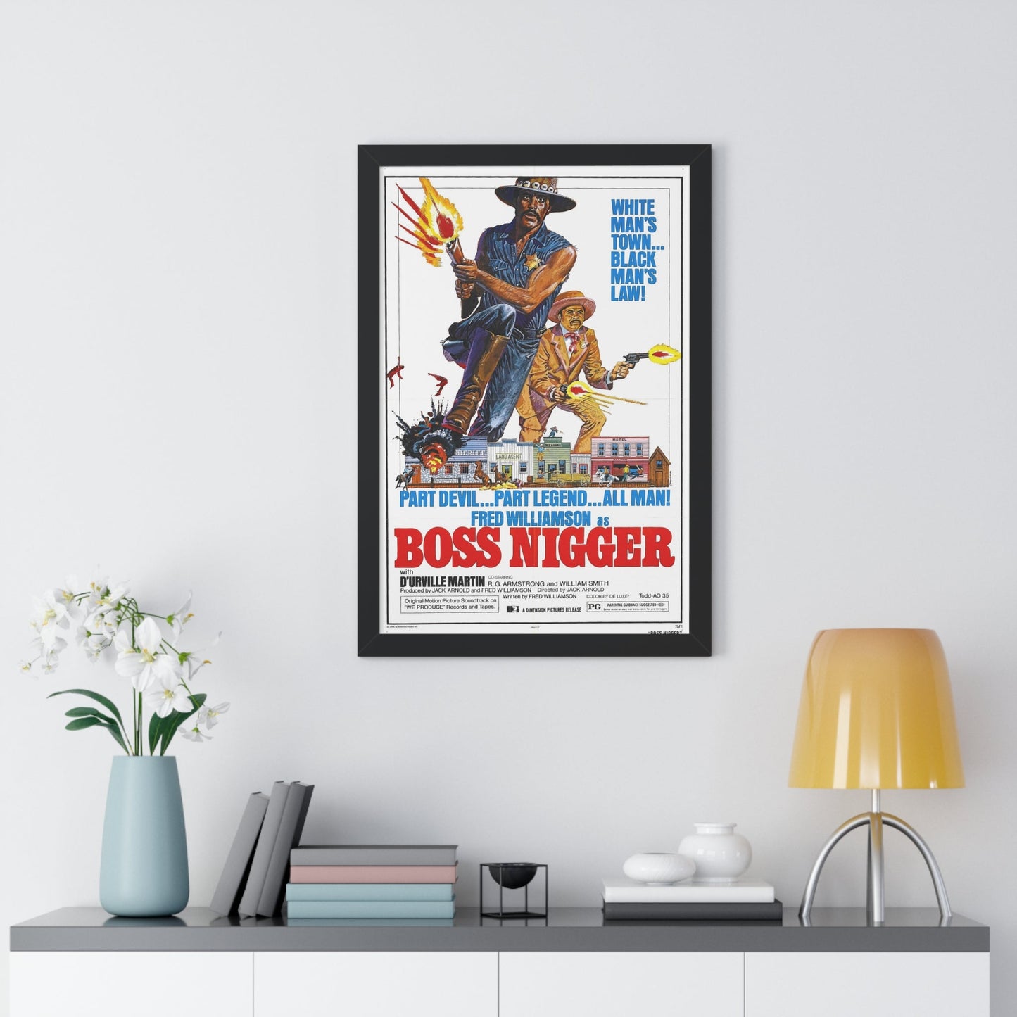 BOSS NIGGER 1974 - Framed Movie Poster-The Sticker Space