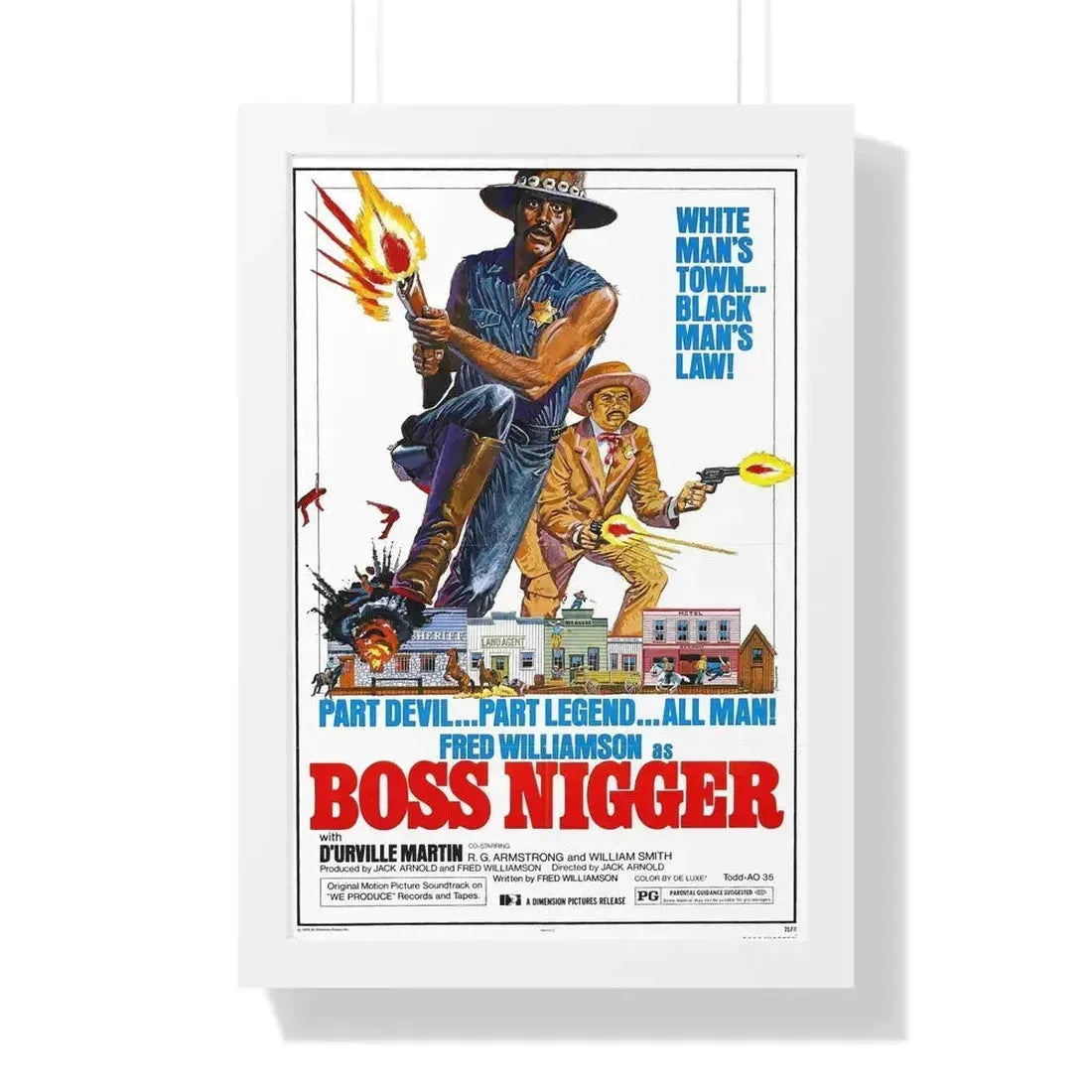 BOSS NIGGER 1974 - Framed Movie Poster - The Sticker Space