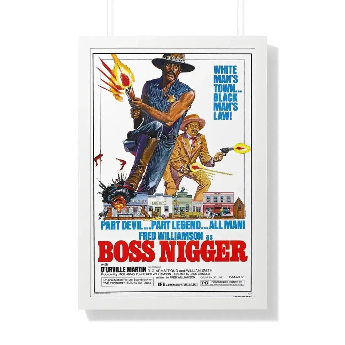 BOSS NIGGER 1974 - Framed Movie Poster - The Sticker Space