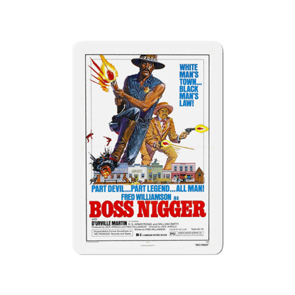 BOSS NIGGER 1974 Movie Poster - Die-Cut Magnet-4" x 4"-The Sticker Space