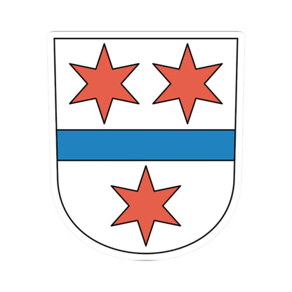 Bossikon coat of arms (Switzerland) (Coat of Arms) STICKER Vinyl Kiss-Cut Decal 2 Inch White - The Sticker Space