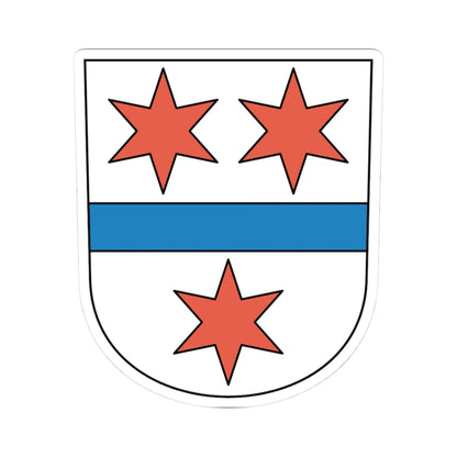 Bossikon coat of arms (Switzerland) (Coat of Arms) STICKER Vinyl Kiss-Cut Decal 3 Inch White - The Sticker Space