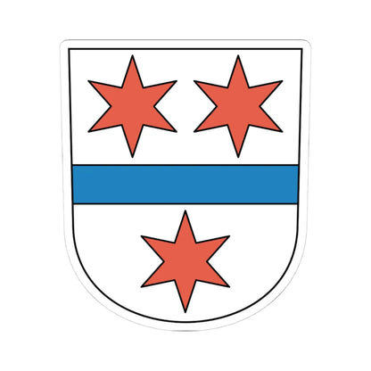 Bossikon coat of arms (Switzerland) (Coat of Arms) STICKER Vinyl Kiss-Cut Decal 4 Inch White - The Sticker Space