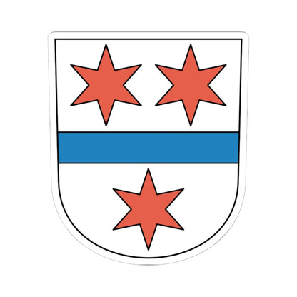 Bossikon coat of arms (Switzerland) (Coat of Arms) STICKER Vinyl Kiss-Cut Decal 6 Inch White - The Sticker Space